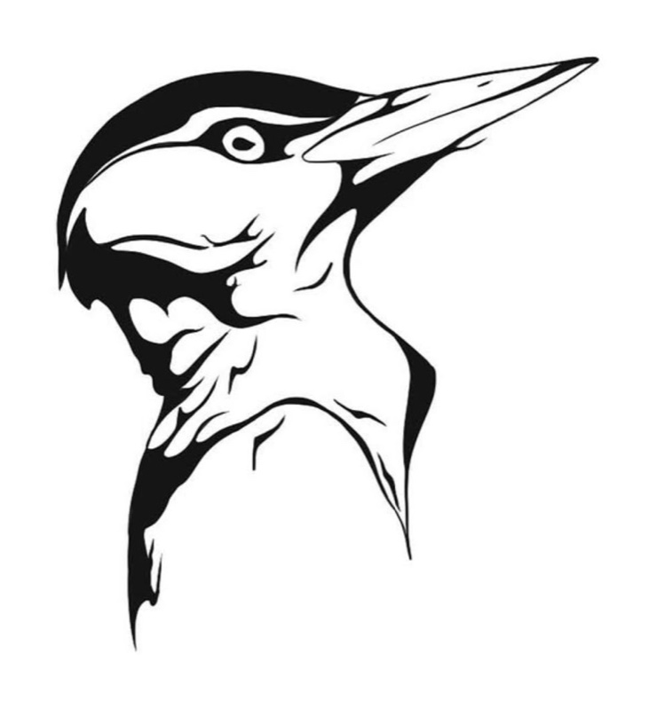 Logo Le Pictural : tête de pic noir